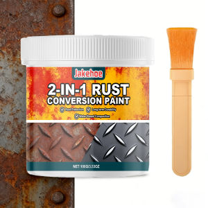 2-in-1 Rust Converter & Metal Primer Paint Heat & UV Resistant Black Finish for Automotive Marine Industrial Metal Protection