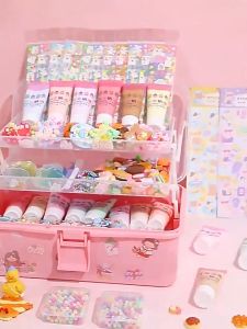 303PCS Cream Guka Set Material Bag for Children DIY Handmade Girls Guka Toy Festival Creative Gift