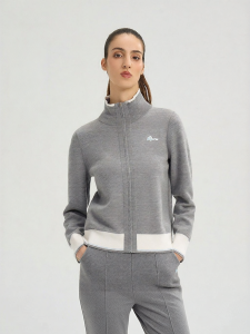 Dual-Wear Wool Blend Knit Cardigan