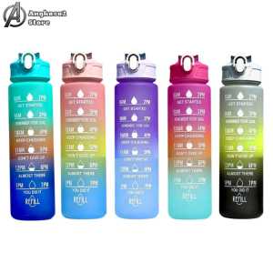 Botol Minum 1 Liter Tritan Gradasi Rainbow