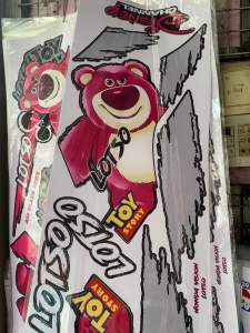 Bộ tem gấu Vision LOTSO dâu Hồng mỗi tờ ngang 30cm dài 90cm hàng nhập Thái Lan chất lượng cao màu sắc bền và đẹp dành trang trí cho tất cả các loại xe giá bán cực tốt bán lẻ như bán sỉ