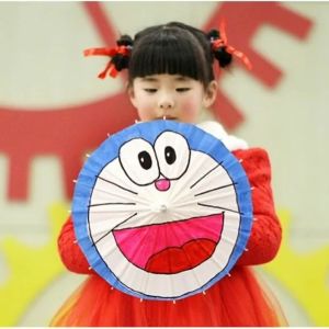 60CM Payung Lukis Payung Kertas Putih Diy Blank Paper Umbrella 60cm Payung Kertas Polos Payung Gambar Payung Jepang Payung Tari