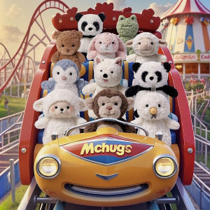 McHugs Monkey Plush Stuffed Animal Plush Toy Gifts for Kids Plush Toy Accompanying Sleep 7 Inch