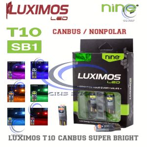 LAMPU LED T10 3030 SB1 6 LED CANBUS LUXIMOS NINE SUPER BRIGHT SEIN SENJA KABIN PLAT NOMOR MOTOR DAN MOBIL
