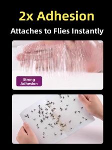 MONLEYTA | Strong Adhesive Fly Paper Mosquito Killer Trap Restaurant Household Use Sticky Bug Catcher Fly Swatter Pest Control Solution