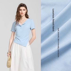 BEIQIANI | Fitted Ruffled V-Neck Lace Illusion Two-Piece Top