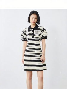 Vero Moda | Autumn Retro Polo Collar Stripe Dress