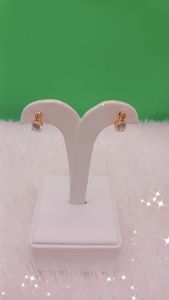 Giwang Ivana 01 Alloy Lapis Mas 18K Permata Zirconia Premium Quality & Tahan Lama EP005G