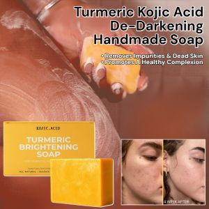 Turmeric Kojic Acid De-Darkening Handmade Soap Dark Spot Remover Soap Deep Cleansing Facial Cleansing Soap
