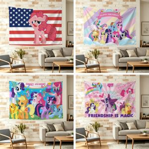 Hasbro | Cartoon M-My L-Little cute P-Pony flag Durable Outdoor Indoor Patio Festive Decoration Classic Design Pole Wall Room Banner