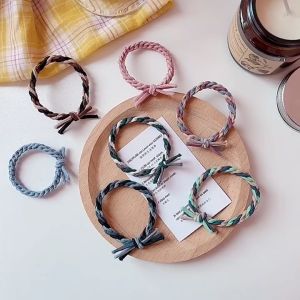 AI-C936 Karet Rambut Warna Warni Scrunchie Hair Accessories Import / Ikat Rambut Kepang Model Gelang