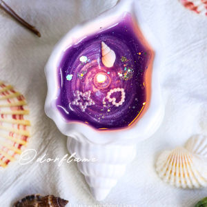 Handmade Sea Shell Scented Candle Starfall Ocean Conch Shaped Decorative Gift for Girlfriend Birthday Indoor Home Fragrance