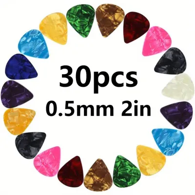 5-100pcs 0.5mm Celluloid Guitar Picks Standard Plectrums Assorted Colors for Acoustic/Electric Guitar Bass Mandolin JXB