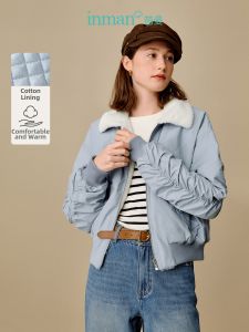 INMAN | Áo Khoác Bông Dày Có Cổ Lông