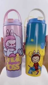 Labubu 304 insulated cup large-capacity hot and cold cup lightweight carrying water cup 900ML high-color value girls water bottle