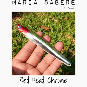 Metal Jig Maria Sabere 80gr GID Chrome Glowing Umpan Jigging Premium by Mberot Lure