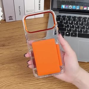 Ốp Điện Thoại Samsung S26/S25/S24/Plus S23/S22/Ultra Có Khe Đựng Thẻ Trong Suốt - Vỏ Bảo Vệ Chống Sốc Hybrid Armor