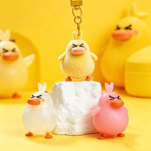 New Roco Kingdom: World Colorful Yajiji Lucky Duck Ultraviolet Color Changing Duck Cute Doll Keychain Bag Pendant Toy