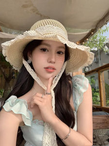 Mũ Rơm Chống Nắng Cỡ Lớn Mùa Hè 2025 Cho Nữ Đi Biển Du Lịch Chụp Ảnh Kiểu Dáng Rơm Dệt Thắt Lưng Cỡ Lớn Che Nắng