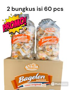roti kering bagelen sharon bandung 2 bungkus isi 60 pcs packing kardus dan bubble wrap