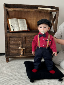 Autumn Baby Boys Outfit Set Long Sleeve Shirt & Bib Pants
