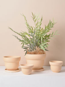 Abstract Unglazed Flower Pot Breathable Ceramic Pots for Succulent Plants DIY Greenery Decor Simple Style Home Garden Supplies