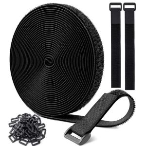 สายรัดเคเบิล Velcro Velcro ตะขอ อุปกรณ์ตกปลา คันคงที่ คันเบ็ด/อวนจับปลา สายรัดเก็บของกลางแจ้งที่ทนทาน