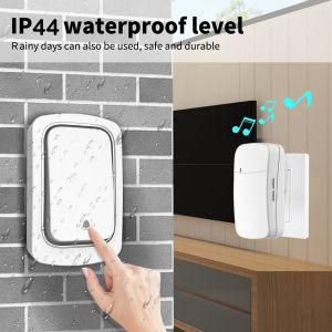 No Battery Long-Distance Waterproof Kinetic Energy Wireless Doorbell 38 Ringtones High Volume Self-Powered Door Bell