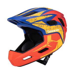 UMUSEEKER Childrens Bicycle Full-Face Helmet Cross-Country Mountain Bike Safety Helmet Skateboard Riding Protective equipment