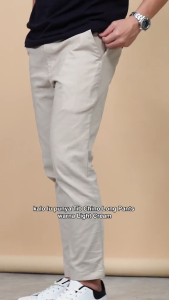 Paket Hemat!! 100 dapat 3 celana chino panjang pria slimfit terbaru hitam abu moca krem