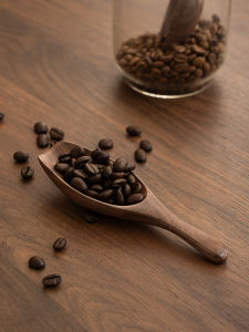 Black Walnut Wood Coffee Bean Spoon Quantitative Measuring Spoon Home Use Solid Wood Tea Seasoning Shovel Internet Famous Eating Broadcast Large Spoon
