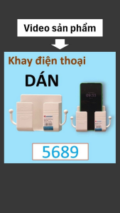 Khay treo đa năng dán tường Việt Nhật 5689 – Khay đựng điện thoại remote đồ dùng tiện lợi không cần khoan tường