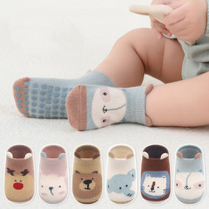 Newborn Baby Autumn Casual Infants Home Anti Slip Cotton Toddler Cartoon Floor Socks