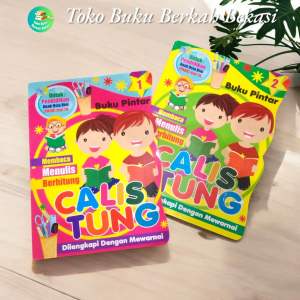 Buku paket isi 2 pcs Calistung jilid 1-2 full colour (19×27cm)