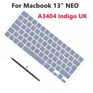 UK English Indigo Keycap Set For Macbook Neo 13" A3404 Laptop Keyboard Full Keys Caps Replacement Repair Parts