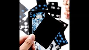 Bài poker 100% plastic đen không thấm nước