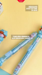 1pcs Penghapus Stick Kepala Boneka: Aksesori Desain Anak