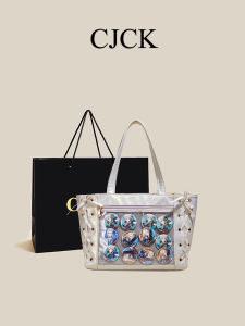 Original Large Capacity Commuter Single Shoulder Tote Bag Ribbon Pain Package 2025 New Version Twice the Size Korean Style