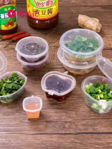 BUSH 25Pcs Small Disposable Hinged Lids Takeaway Palette Food Containers Sauce Cup Pigment Paint Box