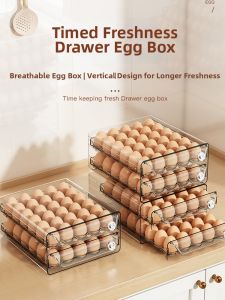 AMU·PIGGY | Drawer-style Egg Organizer Small