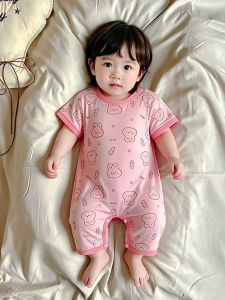 cat and fish | Pure Cotton Lightweight Summer Baby Onesie