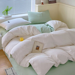 BEIPIN | Bộ Đồ Chăn Ga Gối Cotton Đã Rửa cho Sinh Viên