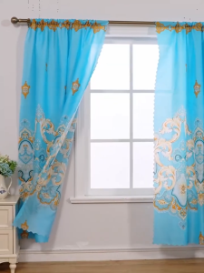 Curtains without punching installation bedroom blackout cloth simple balcony block curtains new styl