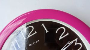 Jam Dinding Besar Murah Kamar Kantor Rumah Warna Polos Dalam Hitam Diameter 30cm Mesin Asli Ontime 767 P14