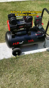JLD Kompresor Angin 30liter Oiless Listrik 1100W Alat Tekanan Udara 220V Mesin Kompresor Angin Listrik Direct Compresso/Pompa Angin Multifungsi Portable Perbaikan Mobil/Gelembungan Ban