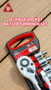 PUCUK Taffware Kunci Sok Set 12 pcs Set 1/4 inch Set Lengkap Kunci Mata Sok Potong Kunci Pas CR-V