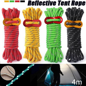 Outdoor Canopy Windproof Rope Support Rod Fixed Pull Rope 4m Tent Lighting Camp Rope Adjustment Rope