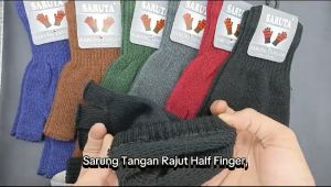 Isi 1 Pasang Sarung tangan rajut motor buntung