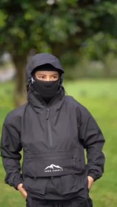 KQA Jaket Gorpcore Parasut Pria Indigo Terbaru / Jaket Outdoor / Jaket Gunung