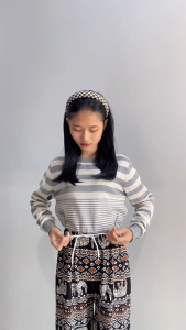 Celana Panjang Wanita Kulot Motif Batik Kasual Adem Salur Rayon Bawahan Cewek Trend Fashion Style